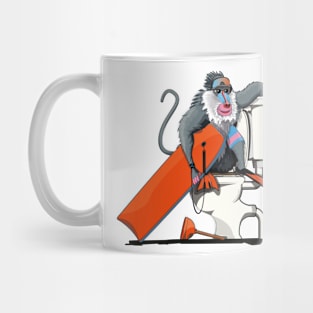 Baboon on the Toilet Mug